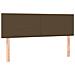 Giroletto a Molle con Materasso Marrone Scuro 140x200cm Tessuto - Foto miniatura 6