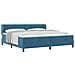 Letto Box Spring  con Materasso Blu Scuro 200x200 cm Velluto - Foto miniatura 1