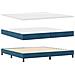 Letto Box Spring  con Materasso Blu Scuro 200x200 cm Velluto - Foto miniatura 3