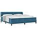 Letto Box Spring  con Materasso Blu Scuro 200x200 cm Velluto - Foto miniatura 4