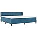 Letto Box Spring  con Materasso Blu Scuro 200x200 cm Velluto - Foto miniatura 7