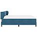 Letto Box Spring  con Materasso Blu Scuro 200x200 cm Velluto - Foto miniatura 9