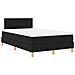 Letto con Box Spring e Materasso Nero 120x190 cm Tessuto - Foto miniatura 3