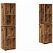 Mobile TV da Parete 4 pcs Legno Antico 37 x 37 x 72 cm - Foto miniatura 1