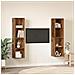 Mobile TV da Parete 4 pcs Legno Antico 37 x 37 x 72 cm - Foto miniatura 4
