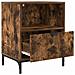 Comodino Rovere fumo 49 x 36 x 61 cm Legno multistrato - Foto miniatura 5