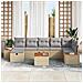 Set Divano da Giardino 8 pcs Beige 55 x 62 x 69 cm Poly Rattan - Foto miniatura 3