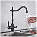 Rubinetto per lavello da cucina /bagno, Blackswan, tipo M71, modello nero opaco, misura 34 cm - Foto miniatura 2