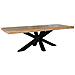 Tavolo Da Pranzo In Legno Marrone Con Gambe In Ferro 240x100x76h Cm - Foto miniatura 1