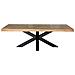 Tavolo Da Pranzo In Legno Marrone Con Gambe In Ferro 240x100x76h Cm - Foto miniatura 2