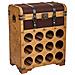 Baule Portabottiglie In Legno Marrone 45x28x59h - Foto miniatura 1
