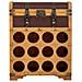Baule Portabottiglie In Legno Marrone 45x28x59h - Foto miniatura 2