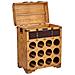 Baule Portabottiglie In Legno Marrone 45x28x59h - Foto miniatura 3