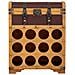 Baule Portabottiglie In Legno Marrone 45x28x59h - Foto miniatura 4