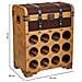 Baule Portabottiglie In Legno Marrone 45x28x59h - Foto miniatura 5