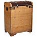 Baule Portabottiglie In Legno Marrone 45x28x59h - Foto miniatura 6