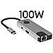 Hub Usb-c Pd 100w Multiporta 7-in-1 Ethernet Rj45 / 2 Usb-a / 2 Usb-c / Hdmi, Grigio - Foto miniatura 5