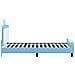 Struttura letto bambini con testata Blu 90 x 190 cm PU - Foto miniatura 6