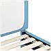 Struttura letto bambini con testata Blu 90 x 190 cm PU - Foto miniatura 8