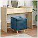 Pouf contenitore con cuscino Blu 40 x 40 x 45 cm Velluto - Foto miniatura 2