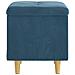 Pouf contenitore con cuscino Blu 40 x 40 x 45 cm Velluto - Foto miniatura 5