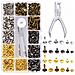 Set Di Rivetti Fixcraft 360z - 360 Pezzi, 6-12 Mm | Metallo Resistente | Per Pelle, Borse, Cinture, Fai Da Te | Organizer Incluso - Foto miniatura 1