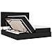 Letto con luci a strisce a LED Nero 200 x 200 cm Tessuto - Foto miniatura 9