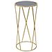 Portavaso Alto Glam Simple Tondo In Ferro Oro E Piano Nero 35x75 Cm - Foto miniatura 2