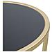 Portavaso Alto Glam Simple Tondo In Ferro Oro E Piano Nero 35x75 Cm - Foto miniatura 4