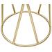 Portavaso Alto Glam Simple Tondo In Ferro Oro E Piano Nero 35x75 Cm - Foto miniatura 5