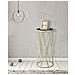 Portavaso Alto Glam Simple Tondo In Ferro Oro E Piano Nero 35x75 Cm - Foto miniatura 8