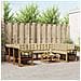 Set di divani da esterno con cuscino 10 pcs Naturale e Beige - Foto miniatura 2