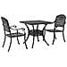 Set di Tavolo da Giardino 3 pcs Nero Alluminio pressofuso - Foto miniatura 1