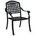 Set di Tavolo da Giardino 3 pcs Nero Alluminio pressofuso - Foto miniatura 4