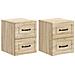 Mobiletto da notte a muro 2 pcs Rovere Sonoma 34,5 x 33 x 40 cm - Foto miniatura 1