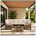 Set Divano da Giardino 7 pz Beige e Bianco Crema polyrattan - Foto miniatura 10