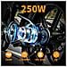 Bicicletta Elettrica Tutto Terreno DK400 Max Doppio Motore 250W Batteria Rimovibile 48V 20Ah 20'' Fat Tire Ebike Shimano 7 Velocità 25km /h Autononomia 60-80km Display LCD Freni Idraulici Sospensione Integrale - Foto miniatura 2