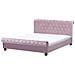 Letto Matrimoniale In Velluto Rosa In Stile Chesterfield 160x200cm Avallon - Foto miniatura 1