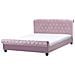 Letto Matrimoniale In Velluto Rosa In Stile Chesterfield 160x200cm Avallon - Foto miniatura 17