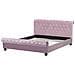 Letto Matrimoniale In Velluto Rosa In Stile Chesterfield 160x200cm Avallon - Foto miniatura 12