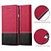 Custodia Compatibile Con Apple Iphone 6 / Iphone 6s In Rosso Nero - Coperchio Protettiva Con Chiusura Magnetica, Funzione Stand E Tasca Per Le Carte - Foto miniatura 5
