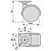 2036717 Set Di 4 Rotelle Pivotanti Nere Per Mobile Con Piastra Di Assemblaggio E Cuscinetto A Sfere, Diametro 40 Mm, 40mm - Foto miniatura 2