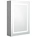 Armadietto Bagno con Specchio e LED Grigio Cemento 50x13x70 cm - Foto miniatura 1