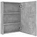 Armadietto Bagno con Specchio e LED Grigio Cemento 50x13x70 cm - Foto miniatura 6