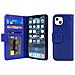 Custodia Compatibile Con Apple Iphone 13 Mini In Blu Marina - Coperchio Protettivo Con Chiusura Magnetica E 3 Slot Per Carte - Foto miniatura 8