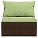 Set Divani Da Giardino 8 Pz Con Cuscini In Polyrattan Marrone - Foto miniatura 6
