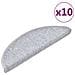 Tappetini per Scale 10 pz 56x17x3 cm Grigio Chiaro - Foto miniatura 1