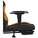 Sedia Da Gaming Con Poggiapiedi Nero E Arancione In Tessuto - Foto miniatura 3