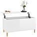 Tavolino Salotto Bianco Lucido 90x44,5x45 Cm Legno Multistrato - Foto miniatura 9