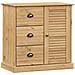 Credenza Con Cassetti Vigo 78x40x75cm Legno Massello Pino - Foto miniatura 2